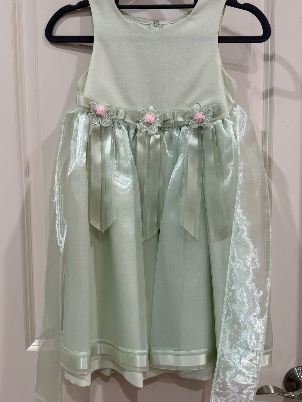 Bonnie Jean Soft Mint Green Girls Dress